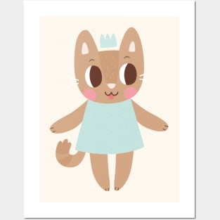 Cute Kitty Charatcer Posters and Art